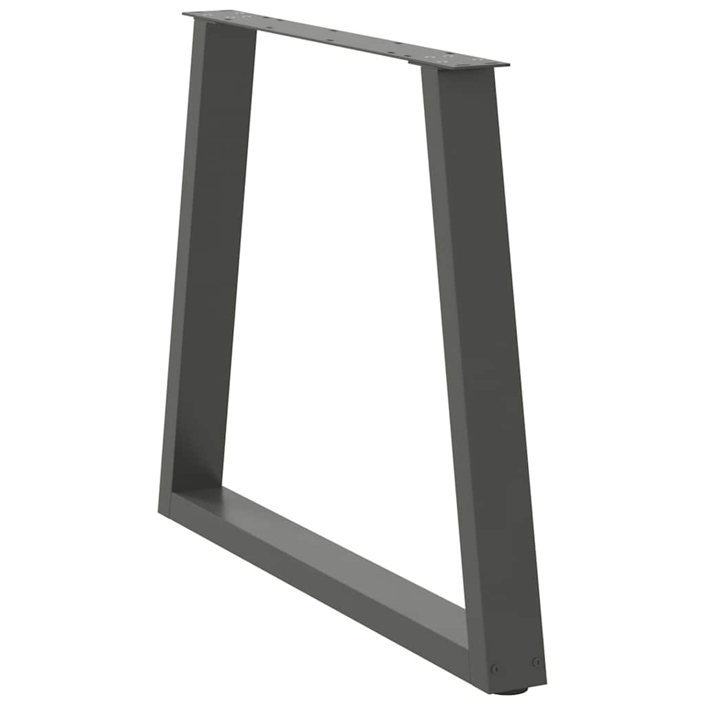 Gambe Tavolo Pranzo a V 2 pz Antracite 70x(72-73,3)cm Acciaio - homemem39