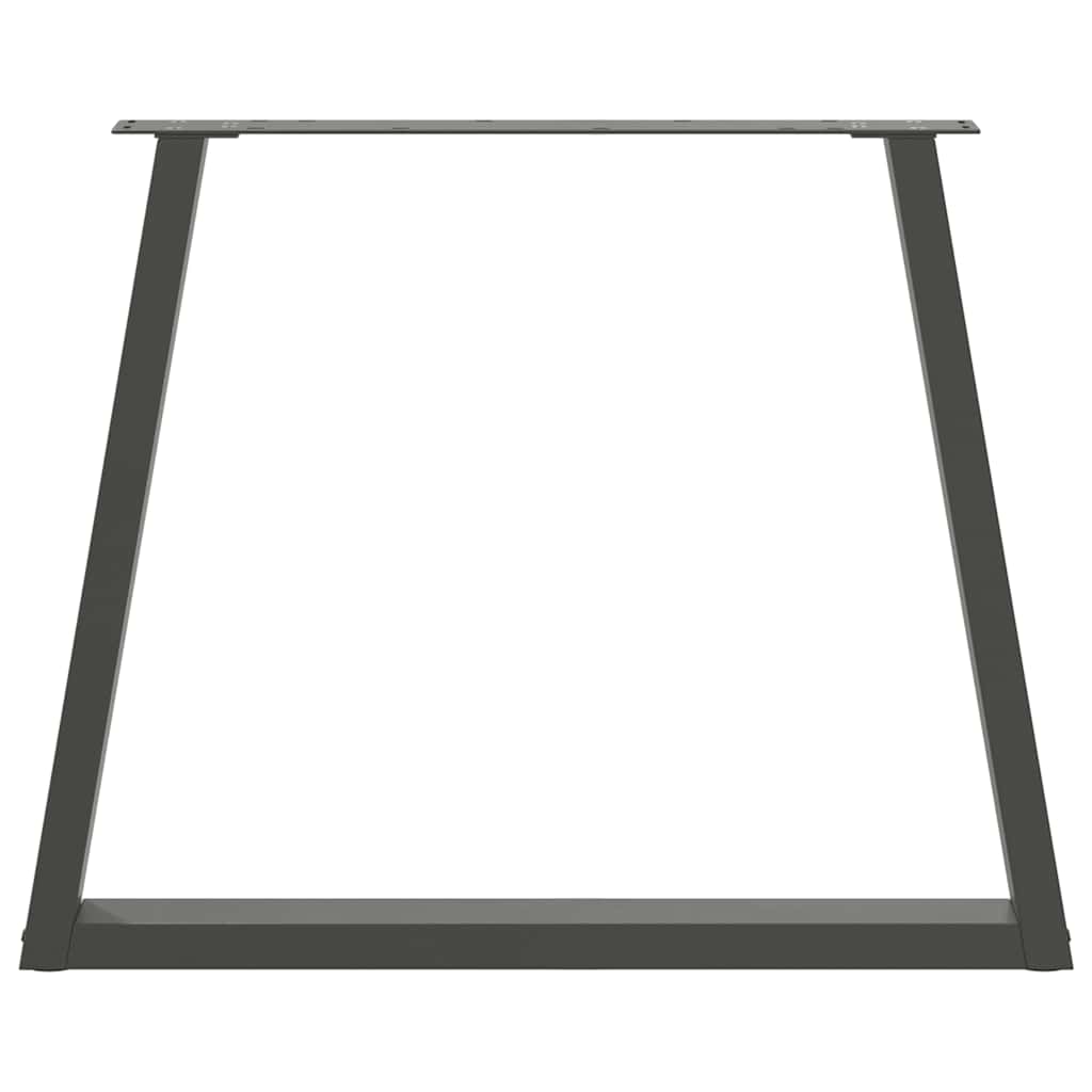 Gambe Tavolo Pranzo a V 2 pz Antracite 70x(72-73,3)cm Acciaio - homemem39
