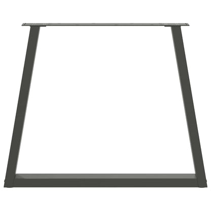 Gambe Tavolo Pranzo a V 2 pz Antracite 70x(72-73,3)cm Acciaio - homemem39