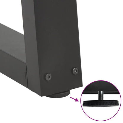 Gambe tavolo da pranzo forma V 2 pz Antracite 70x(72-73,3) cm