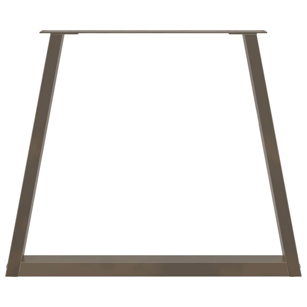Gambe per Tavolo Pranzo a V 2pz Naturale 70x(72-73,3)cm Acciaio - homemem39