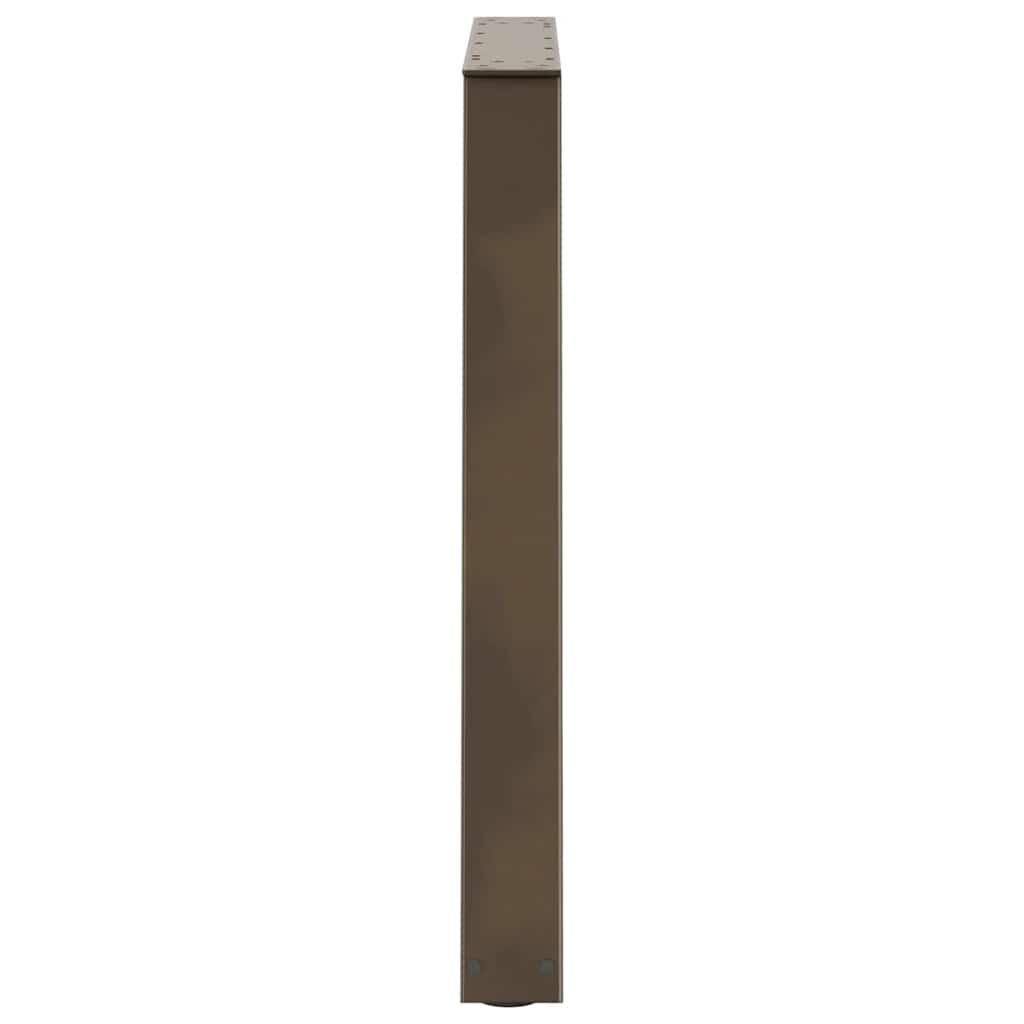 Gambe per Tavolo Pranzo a V 2pz Naturale 70x(72-73,3)cm Acciaio - homemem39