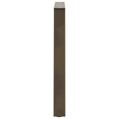 Gambe per Tavolo Pranzo a V 2pz Naturale 70x(72-73,3)cm Acciaio - homemem39