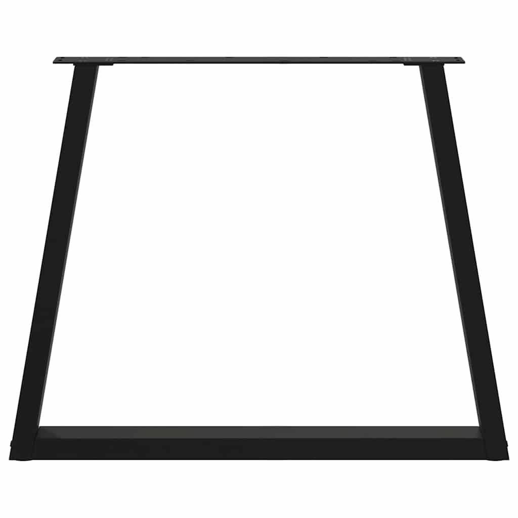 Gambe per tavolo da pranzo forma V 2 pz nere 80x(72-73,3) cm