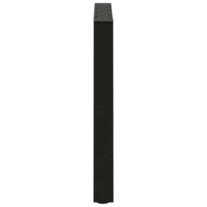 Gambe per tavolo da pranzo forma V 2 pz nere 80x(72-73,3) cm