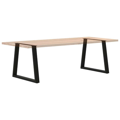 Gambe per tavolo da pranzo forma V 2 pz nere 80x(72-73,3) cm