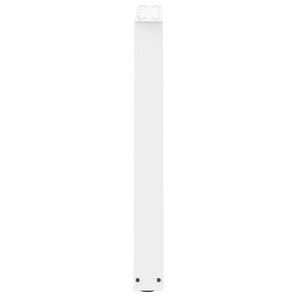 Gambe per Tavolo Pranzo a V 2 pz Bianco 80x(72-73,3)cm Acciaio - homemem39