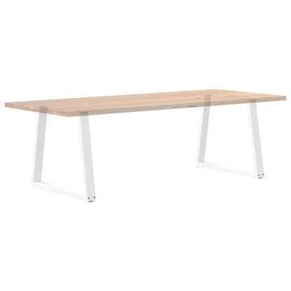 Gambe per tavolo da pranzo forma V 2 pz bianche 80x(72-73,3) cm