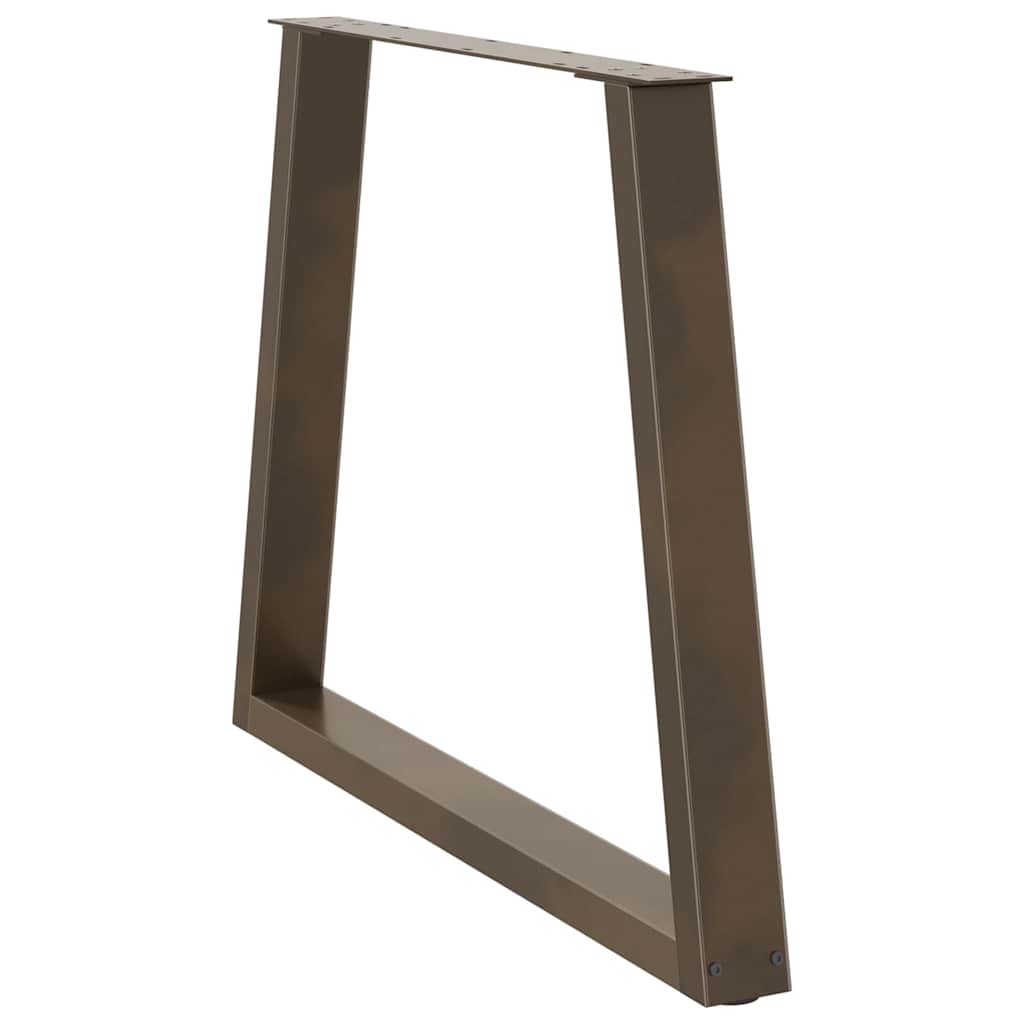 Gambe per Tavolo Pranzo a V 2pz Naturale 80x(72-73,3)cm Acciaio - homemem39
