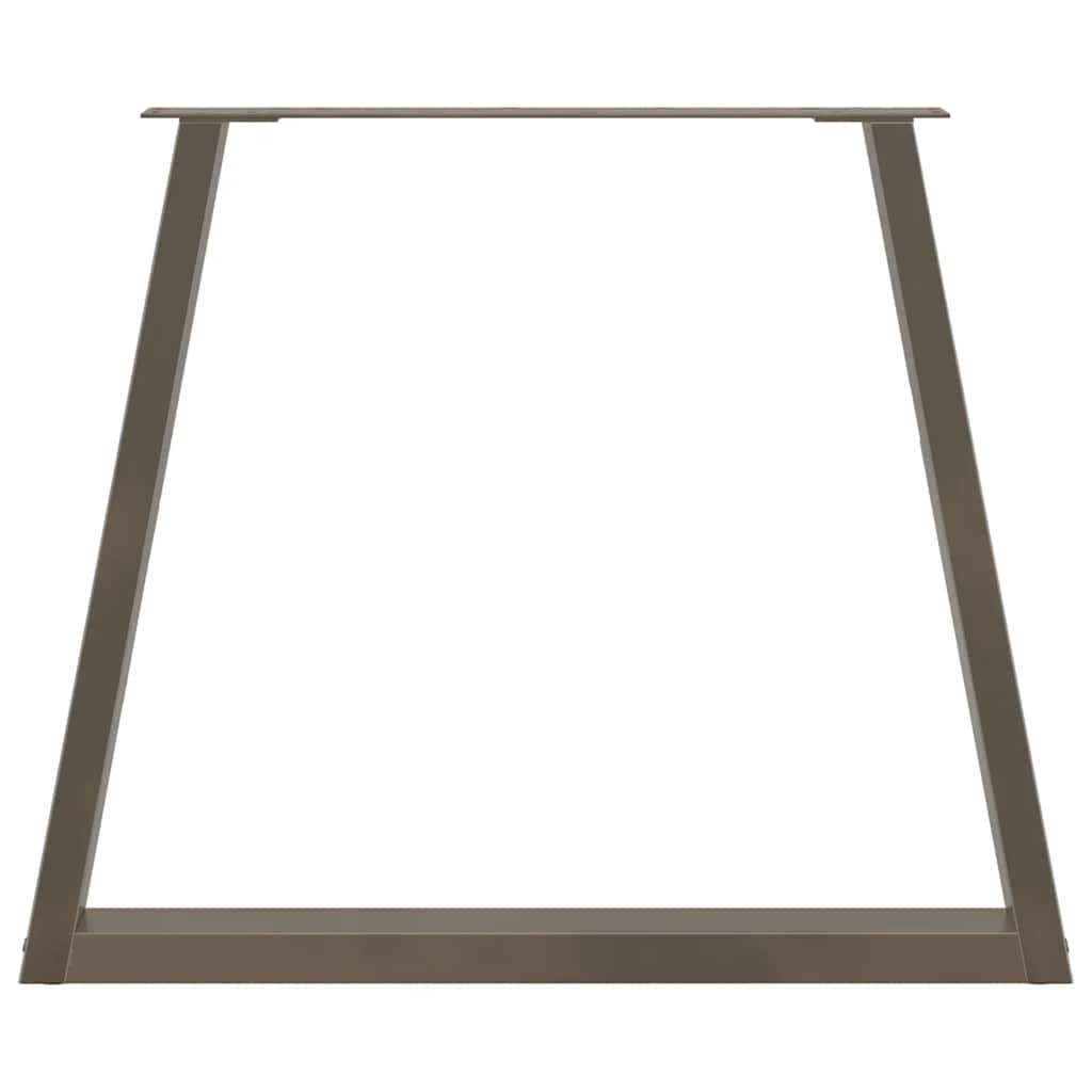 Gambe per Tavolo Pranzo a V 2pz Naturale 80x(72-73,3)cm Acciaio - homemem39