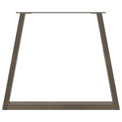 Gambe per Tavolo Pranzo a V 2pz Naturale 80x(72-73,3)cm Acciaio - homemem39