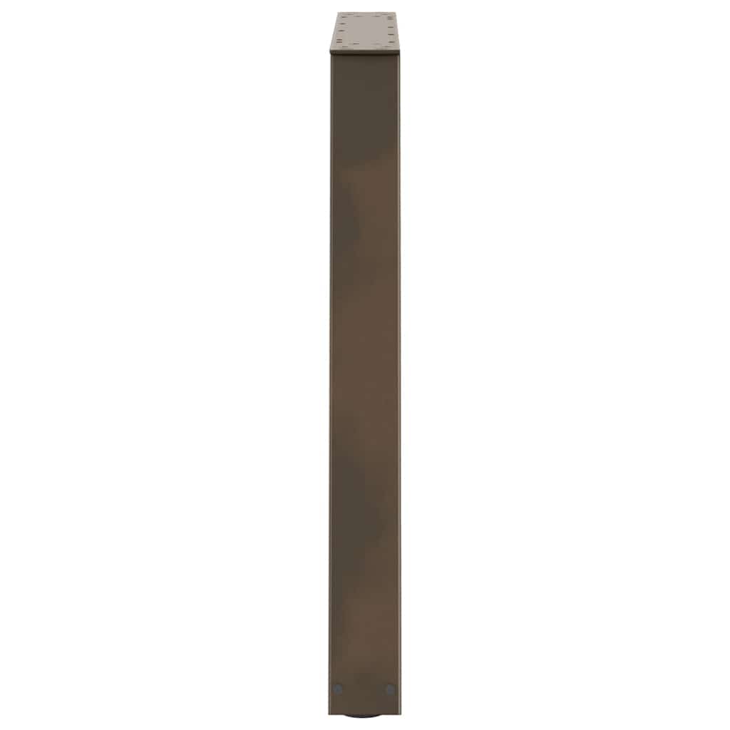 Gambe per Tavolo Pranzo a V 2pz Naturale 80x(72-73,3)cm Acciaio - homemem39