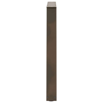 Gambe per Tavolo Pranzo a V 2pz Naturale 80x(72-73,3)cm Acciaio - homemem39