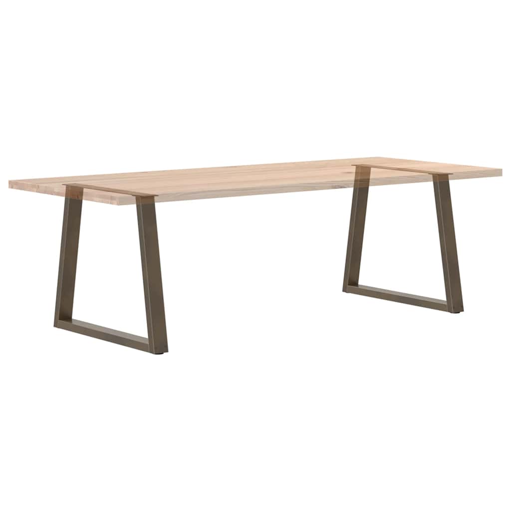 Gambe per Tavolo Pranzo a V 2pz Naturale 80x(72-73,3)cm Acciaio - homemem39
