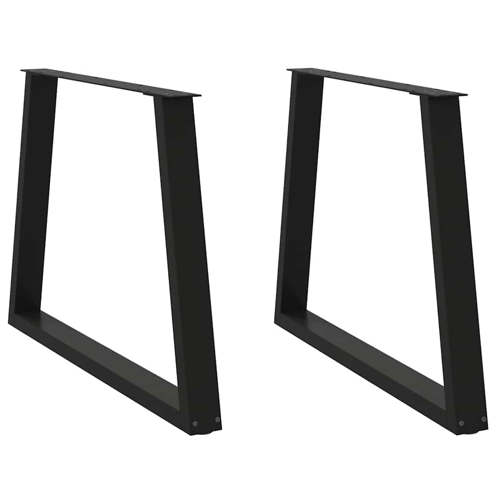 Gambe per Tavolo da Pranzo a V 2 pz Nero 90x(72-73,3)cm Acciaio - homemem39