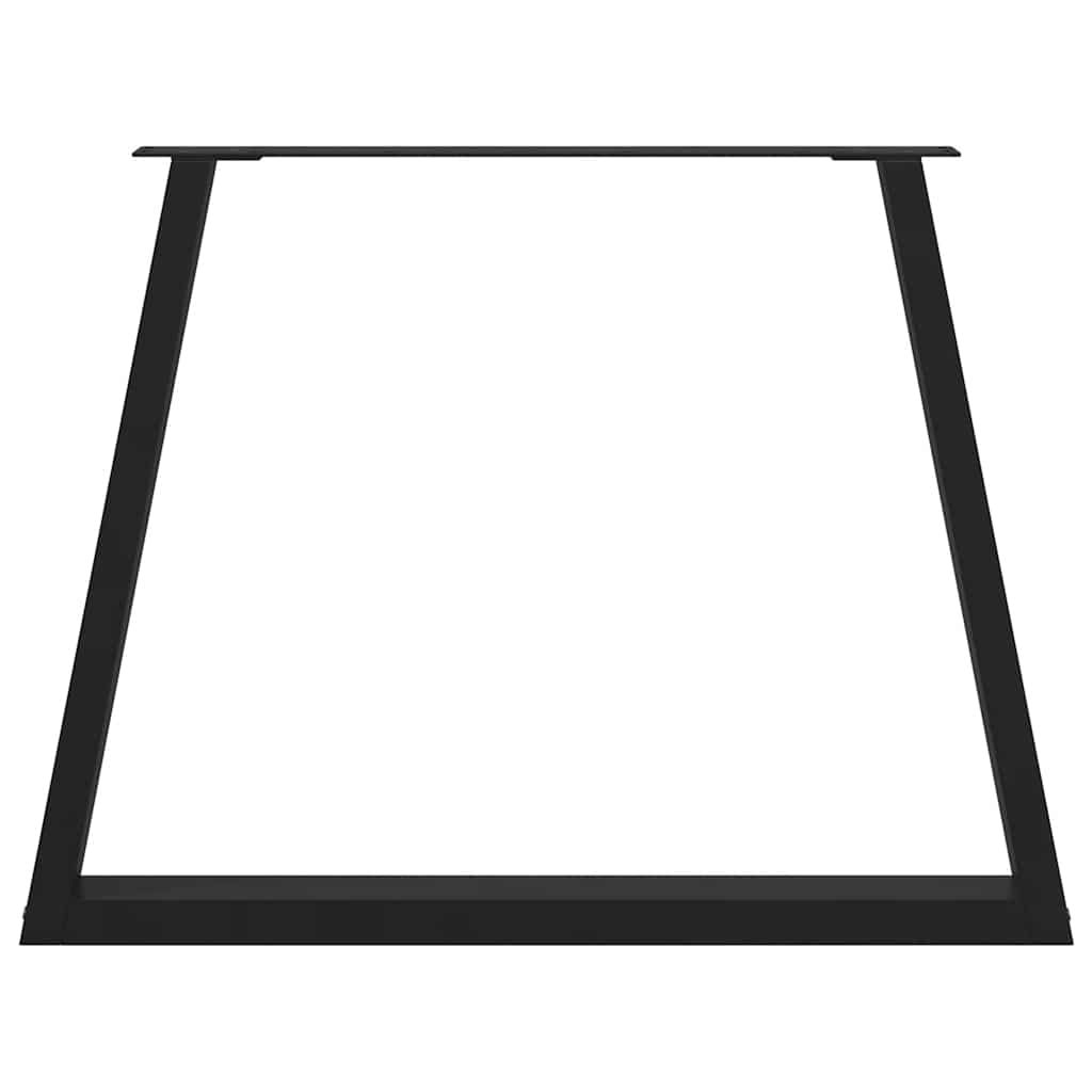 Gambe per Tavolo da Pranzo a V 2 pz Nero 90x(72-73,3)cm Acciaio - homemem39