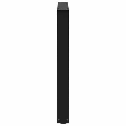 Gambe per tavolo da pranzo forma V 2 pz nere 90x(72-73,3) cm
