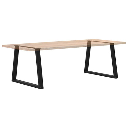 Gambe per tavolo da pranzo forma V 2 pz nere 90x(72-73,3) cm