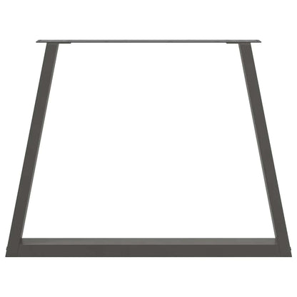 Gambe Tavolo Pranzo a V 2 pz Antracite 90x(72-73,3)cm Acciaio - homemem39