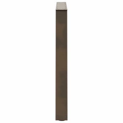 Gambe per Tavolo Pranzo a V 2pz Naturale 90x(72-73,3)cm Acciaio - homemem39