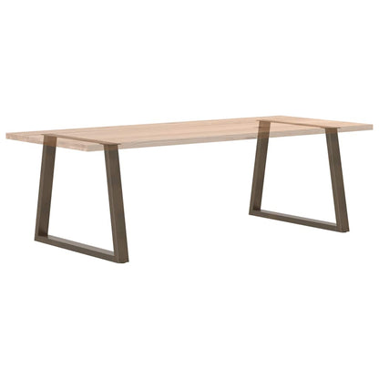 Gambe per Tavolo Pranzo a V 2pz Naturale 90x(72-73,3)cm Acciaio - homemem39