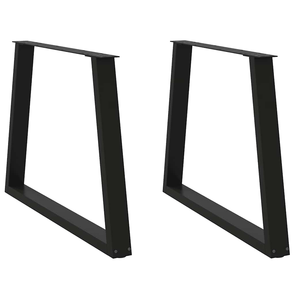 Gambe per Tavolo da Pranzo a V 2pz Nero 100x(72-73,3)cm Acciaio - homemem39