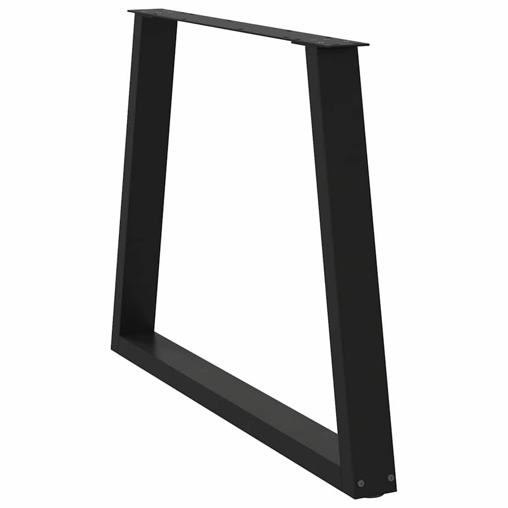 Gambe per Tavolo da Pranzo a V 2pz Nero 100x(72-73,3)cm Acciaio - homemem39