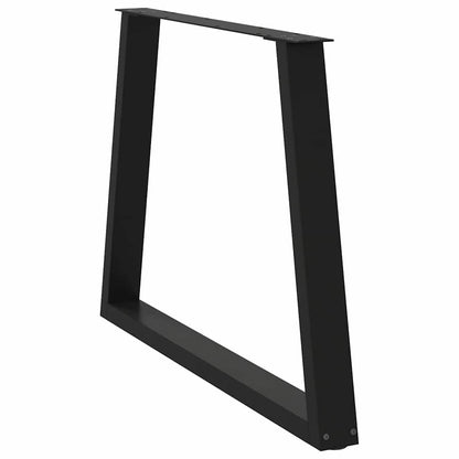 Gambe per Tavolo da Pranzo a V 2pz Nero 100x(72-73,3)cm Acciaio - homemem39