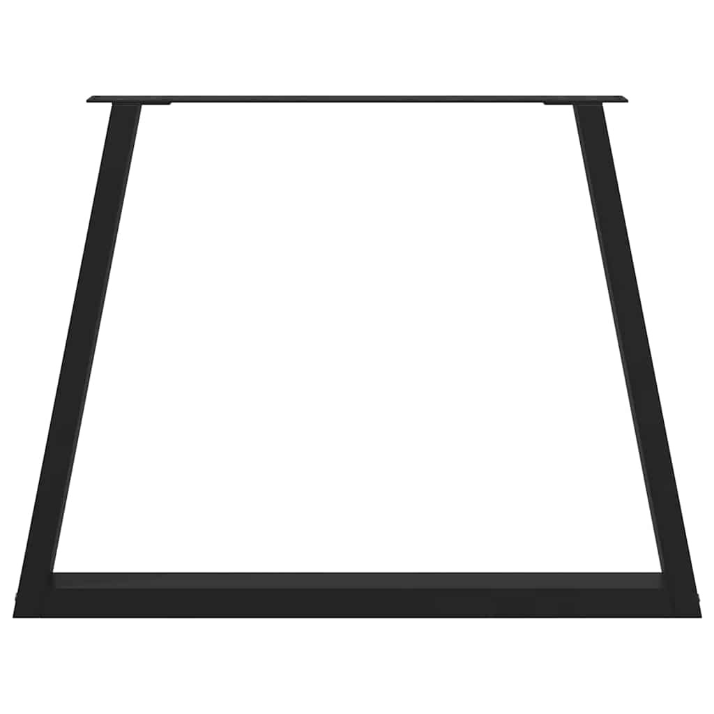 Gambe per Tavolo da Pranzo a V 2pz Nero 100x(72-73,3)cm Acciaio - homemem39