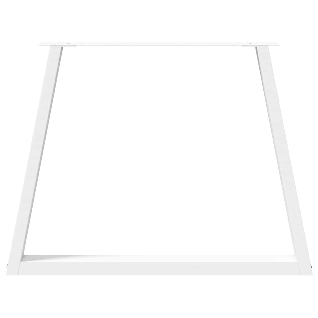 Gambe per Tavolo Pranzo a V 2 pz Bianco 100x(72-73,3)cm Acciaio - homemem39