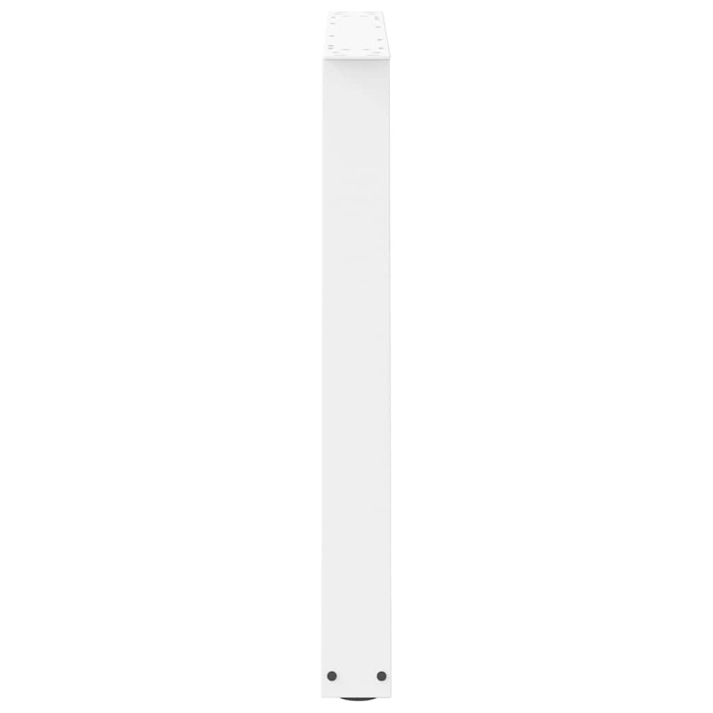 Gambe per Tavolo Pranzo a V 2 pz Bianco 100x(72-73,3)cm Acciaio - homemem39