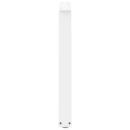 Gambe per Tavolo Pranzo a V 2 pz Bianco 100x(72-73,3)cm Acciaio - homemem39