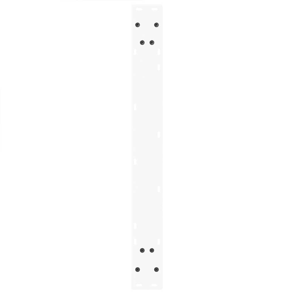 Gambe per Tavolo Pranzo a V 2 pz Bianco 100x(72-73,3)cm Acciaio - homemem39