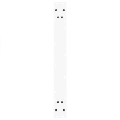 Gambe per Tavolo Pranzo a V 2 pz Bianco 100x(72-73,3)cm Acciaio - homemem39