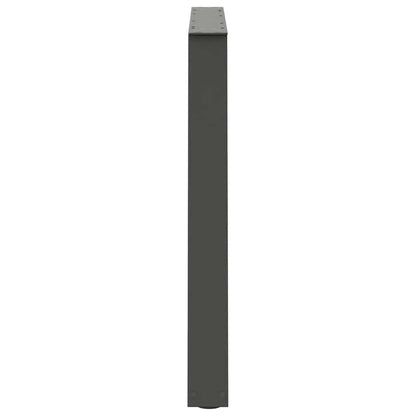 Gambe Tavolo Pranzo a V 2 pz Antracite 100x(72-73,3)cm Acciaio - homemem39