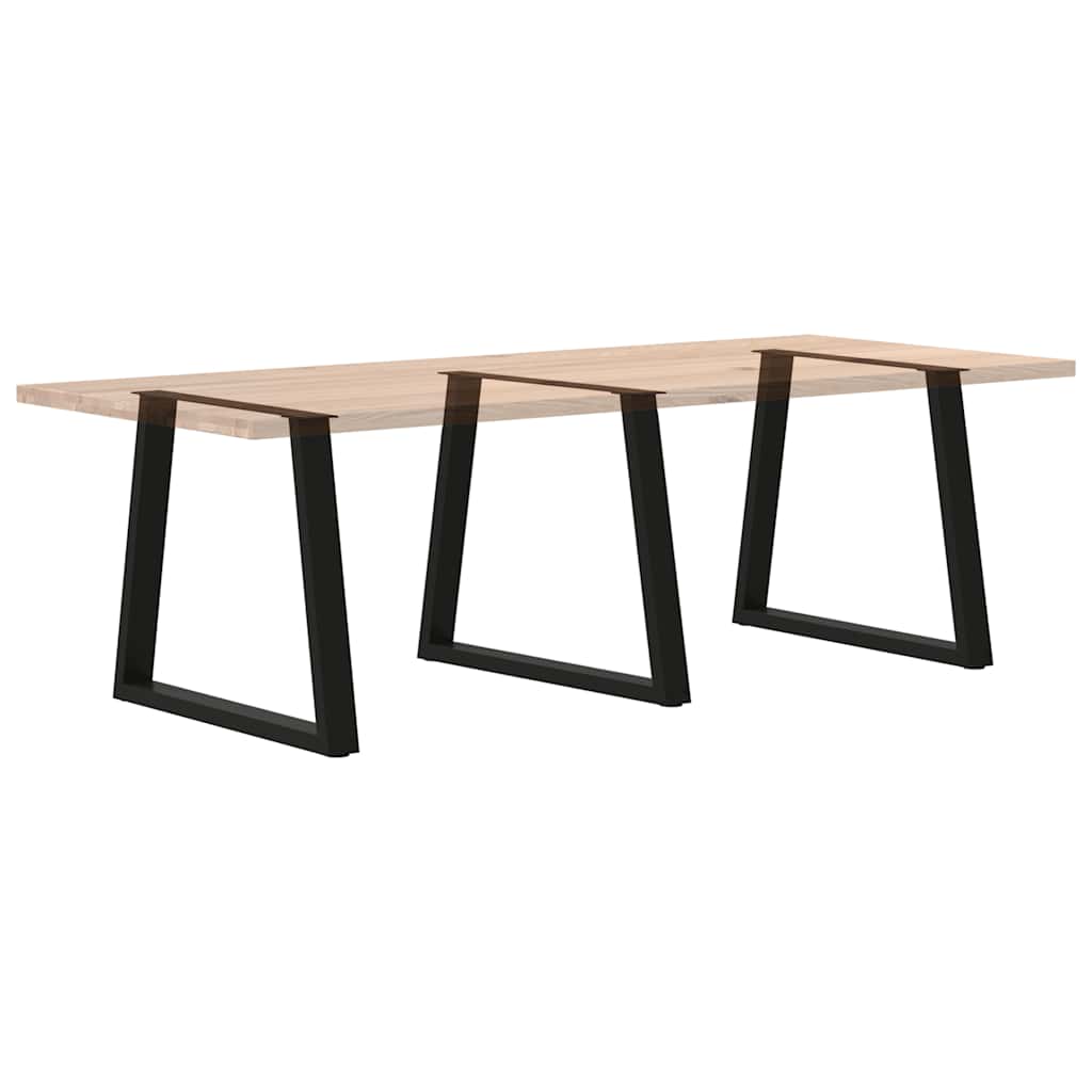 Gambe per tavolo da pranzo forma V 3 pz nere 70x(72-73,3) cm