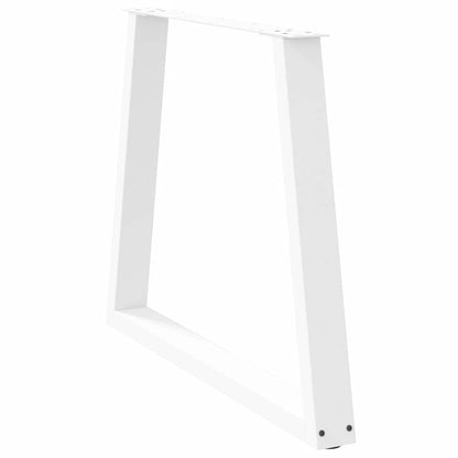 Gambe per Tavolo Pranzo a V 3 pz Bianco 70x(72-73,3)cm Acciaio - homemem39