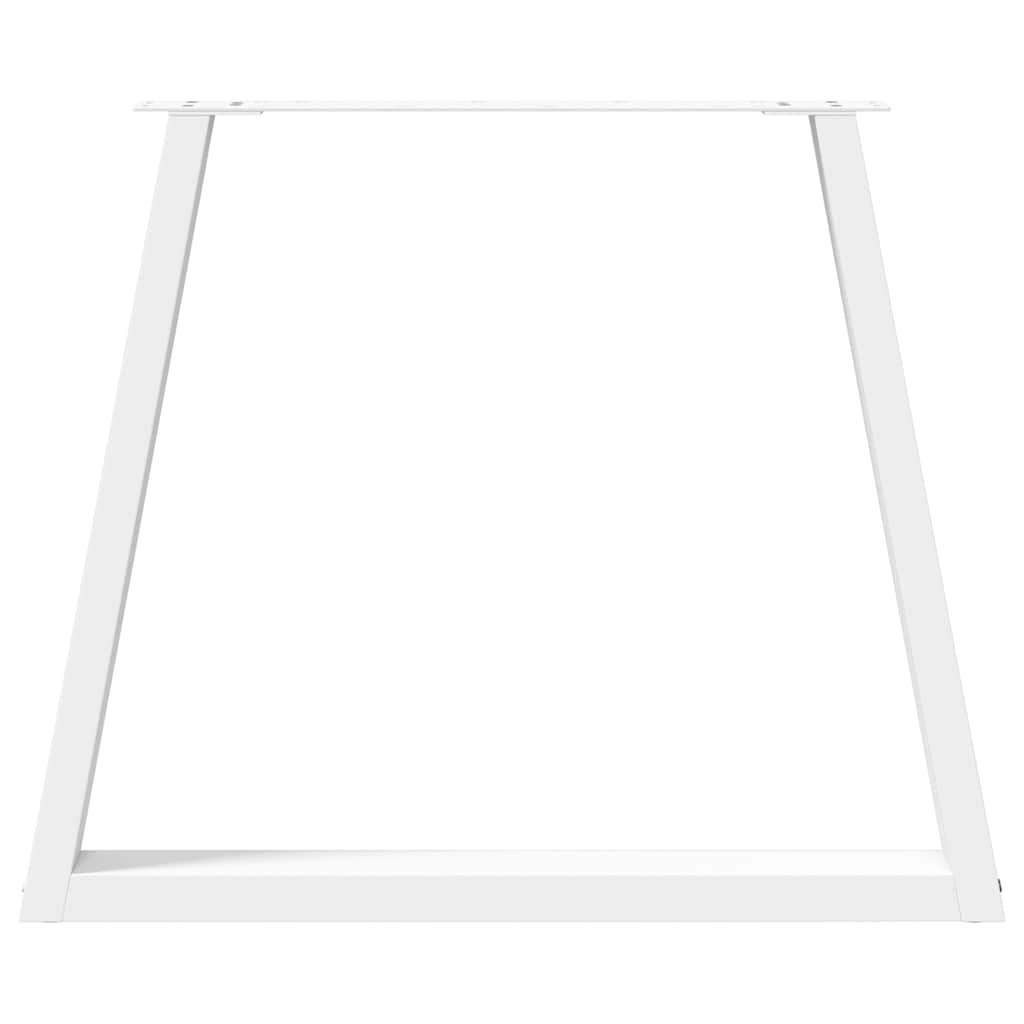 Gambe per Tavolo Pranzo a V 3 pz Bianco 70x(72-73,3)cm Acciaio - homemem39