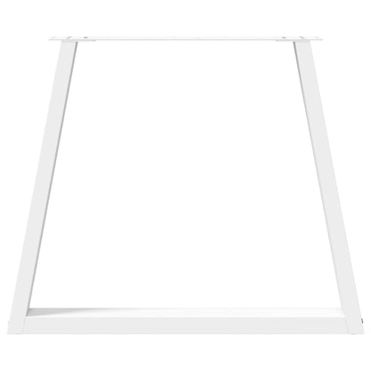 Gambe per Tavolo Pranzo a V 3 pz Bianco 70x(72-73,3)cm Acciaio - homemem39