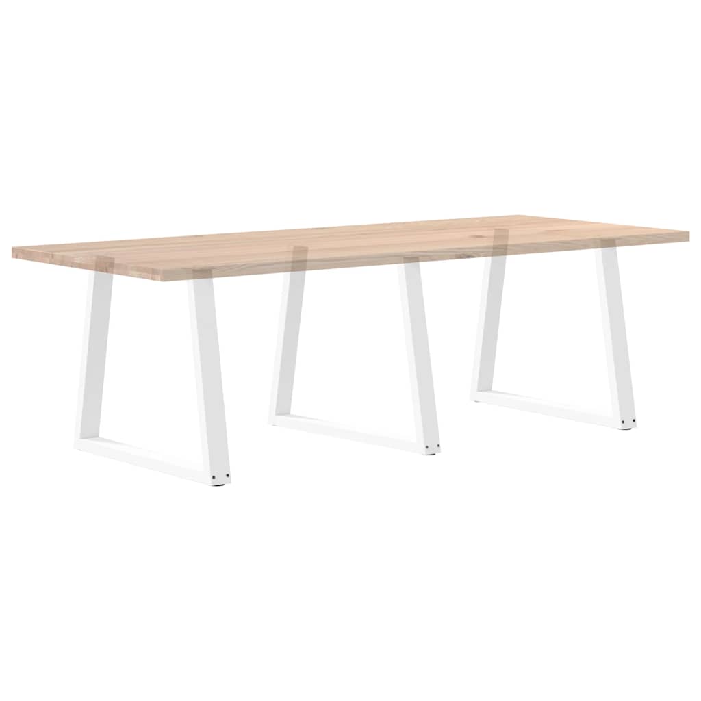 Gambe per Tavolo Pranzo a V 3 pz Bianco 70x(72-73,3)cm Acciaio - homemem39