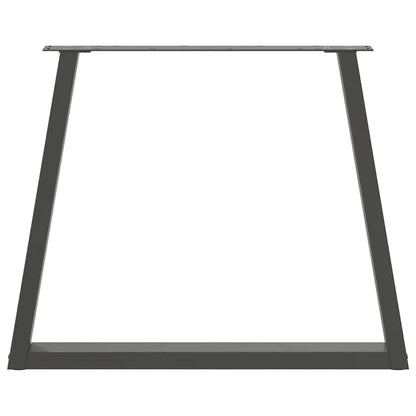 Gambe Tavolo Pranzo a V 3 pz Antracite 70x(72-73,3)cm Acciaio - homemem39