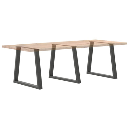 Gambe Tavolo Pranzo a V 3 pz Antracite 70x(72-73,3)cm Acciaio - homemem39