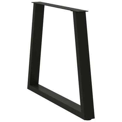 Gambe per Tavolo da Pranzo a V 3 pz Nero 80x(72-73,3)cm Acciaio - homemem39