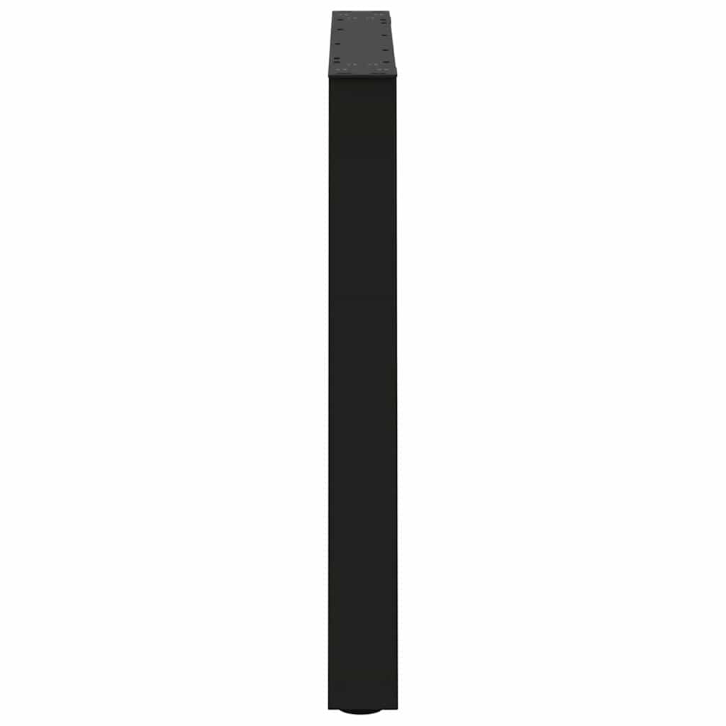 Gambe per tavolo da pranzo forma V 3 pz nere 80x(72-73,3) cm