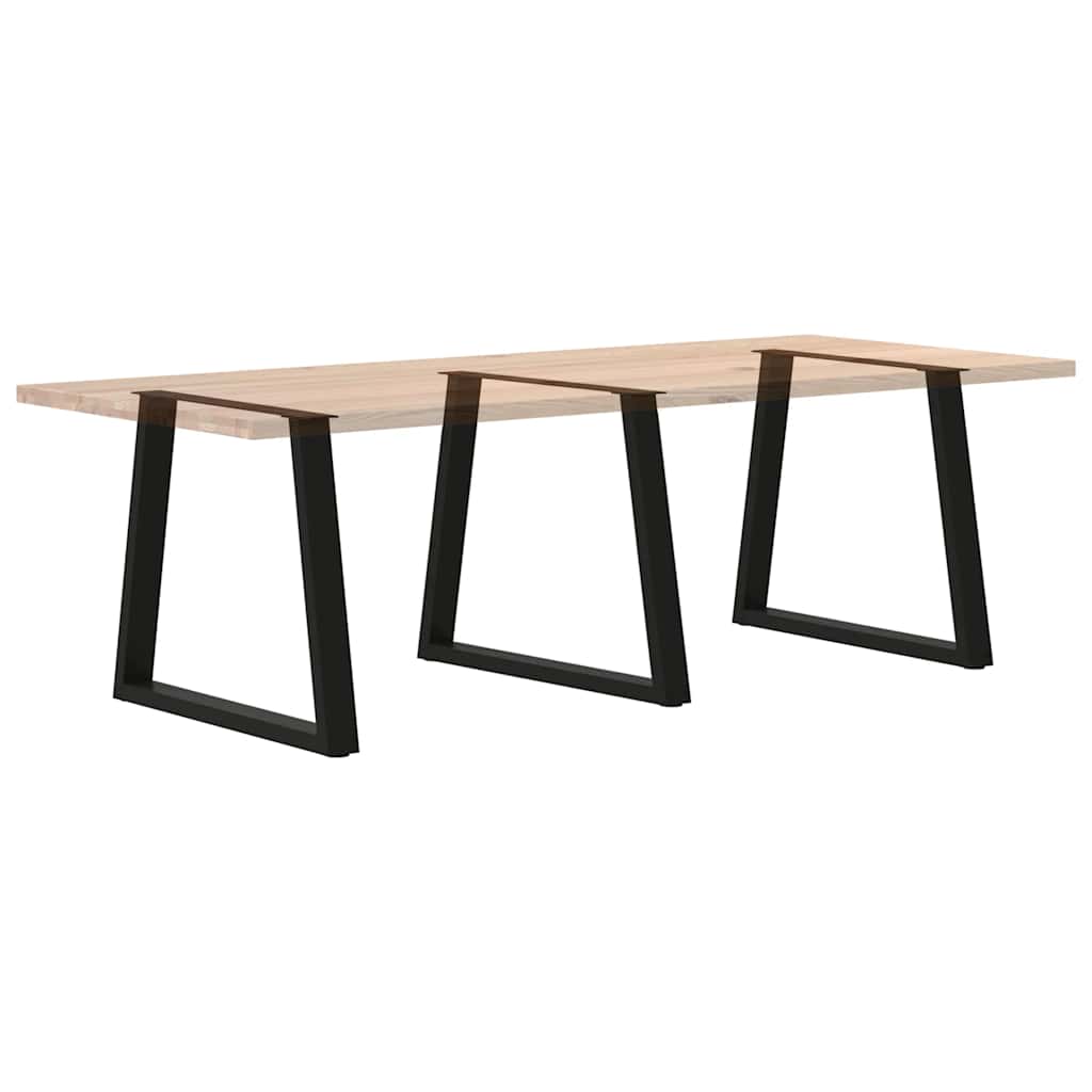 Gambe per tavolo da pranzo forma V 3 pz nere 80x(72-73,3) cm