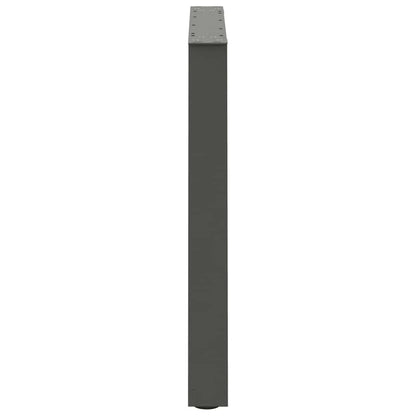 Gambe Tavolo Pranzo a V 3 pz Antracite 80x(72-73,3)cm Acciaio - homemem39