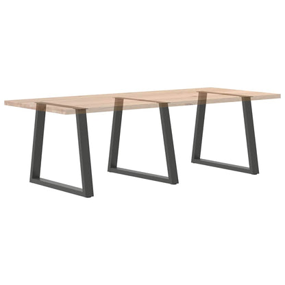 Gambe Tavolo Pranzo a V 3 pz Antracite 80x(72-73,3)cm Acciaio - homemem39