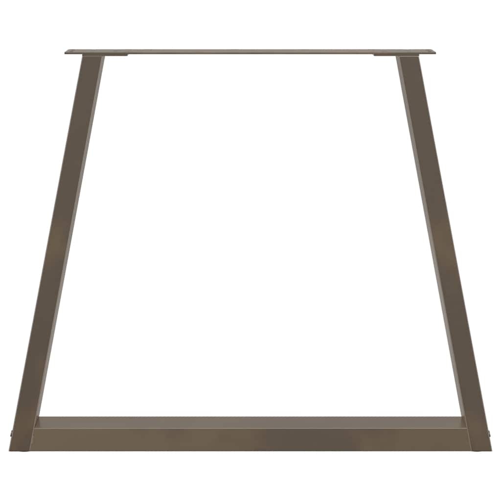 Gambe per Tavolo Pranzo a V 3pz Naturale 80x(72-73,3)cm Acciaio - homemem39