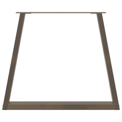 Gambe per Tavolo Pranzo a V 3pz Naturale 80x(72-73,3)cm Acciaio - homemem39
