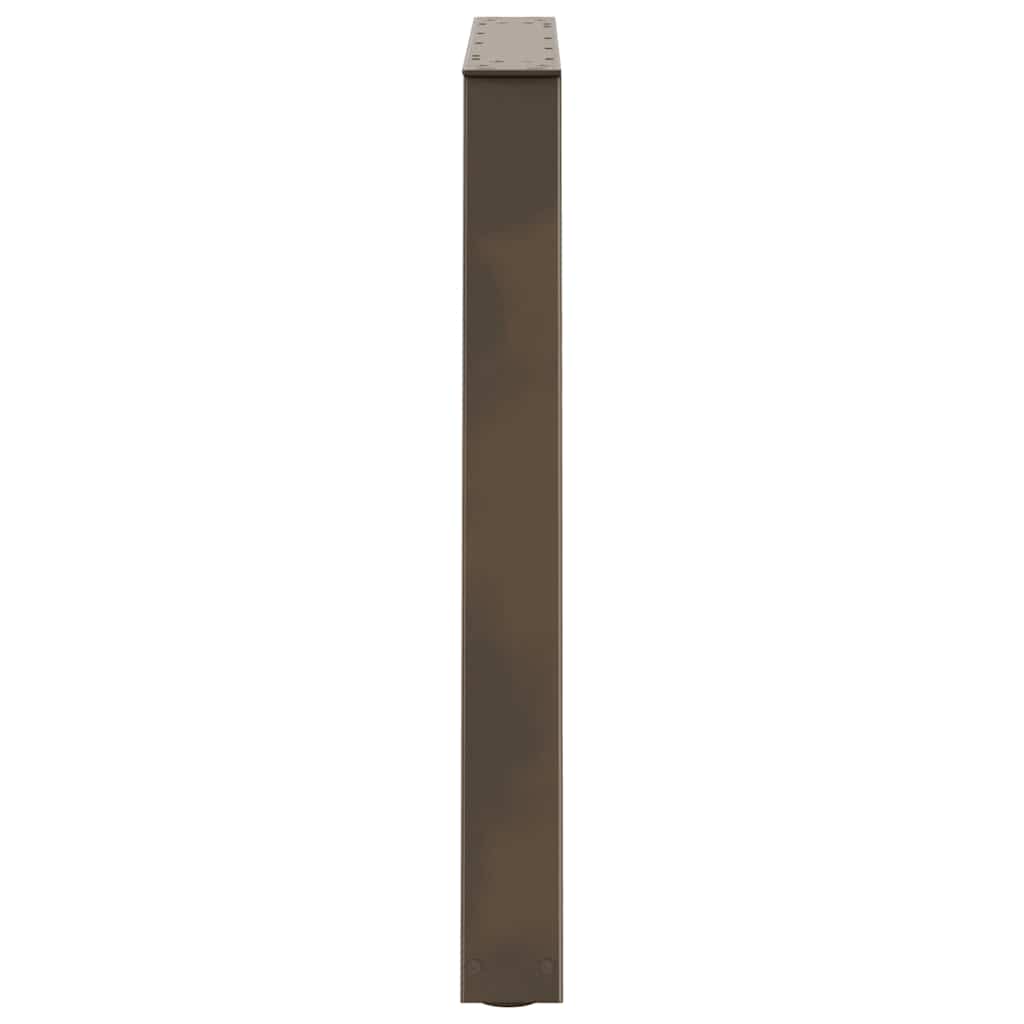 Gambe per Tavolo Pranzo a V 3pz Naturale 80x(72-73,3)cm Acciaio - homemem39